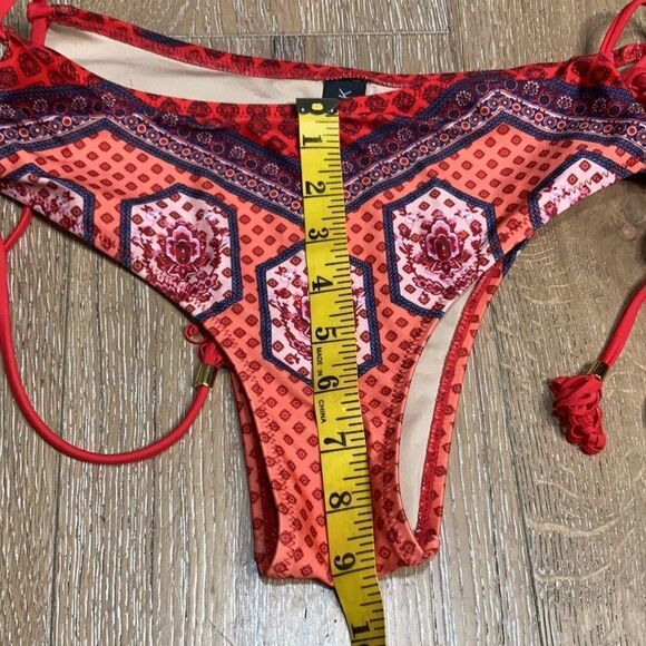 Mink pink medium BoHo print bikini bottoms/medium - Picture 6 of 8